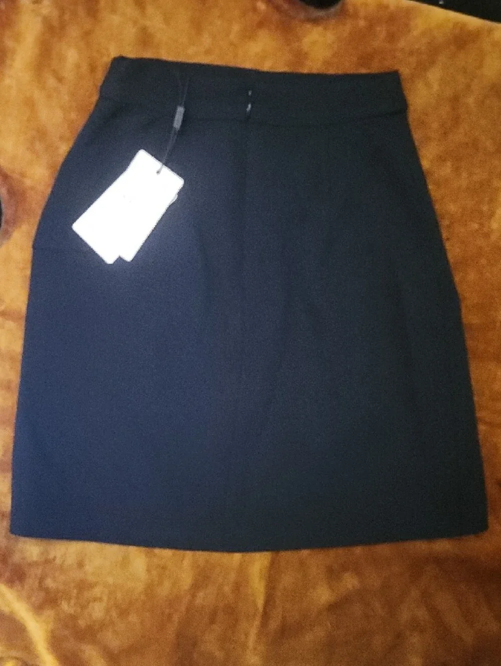 Reiss Black Mini Skirt with Curved Panel Detail